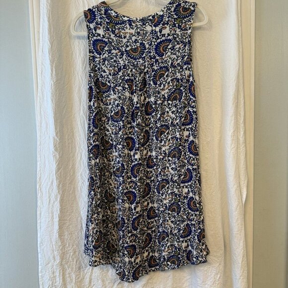 Altar’d State Blue Orange White Boho Sleeveless Swing Dress Size Medium - Picture 5 of 12